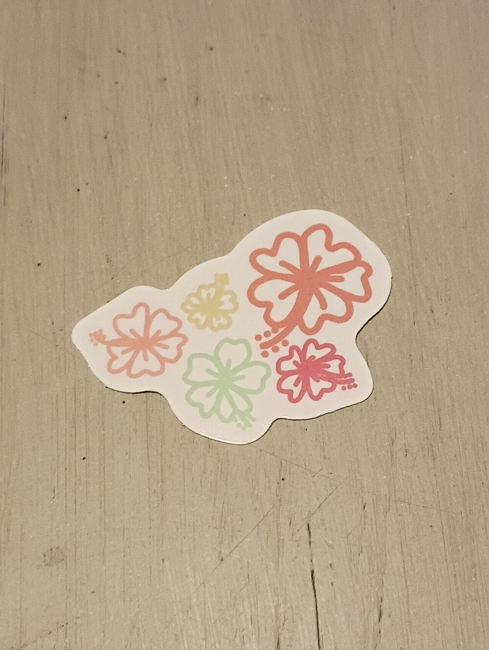 10/$10 Sticker Decal - Multicolored Tropical Style Flowers - Brand New